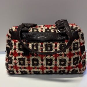 Vera Bradley Red and Brown Patterned Satchel